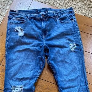 Hollister Women's Distressed Blue Jeans